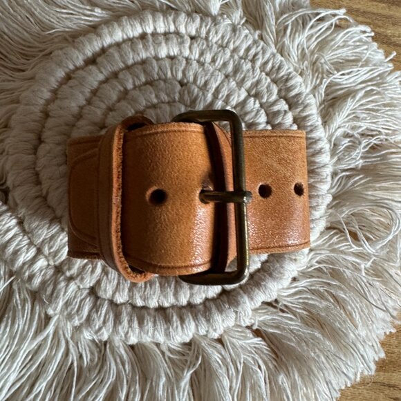 Louis Vuitton Handbags - Louis Vuitton Leather Luggage Tag Belt Strap — Vachetta Leather Gold hardware